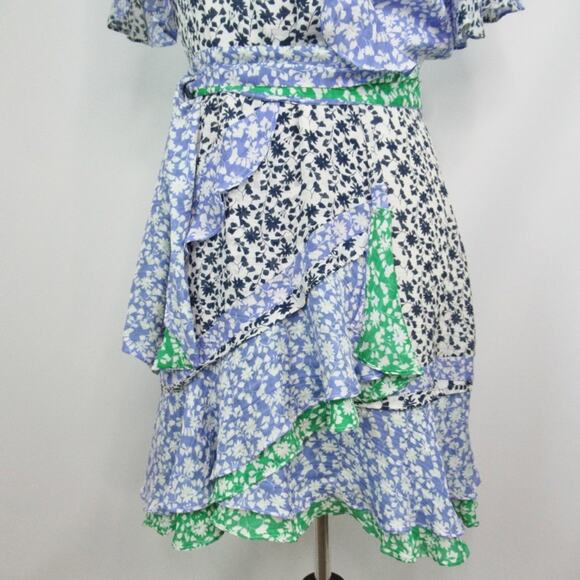 TANYA TAYLOR Bianka Ditzy Mixed Floral Silk Mini Dress Women’s Size 6 - Picture 7 of 16